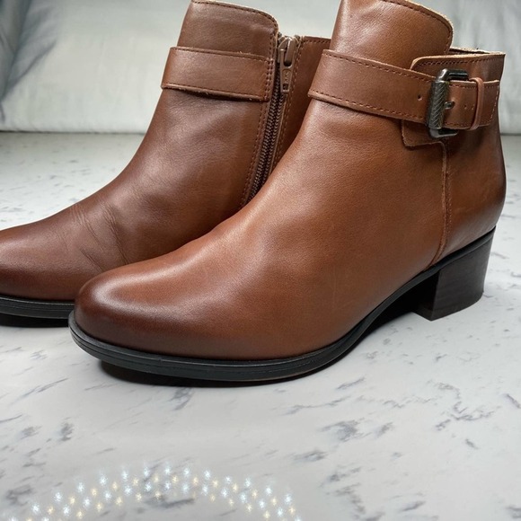 Naturalizer Brown Leather Buckle Ankle Booties with zipper Boots size 6 …NWOT - Picture 8 of 8